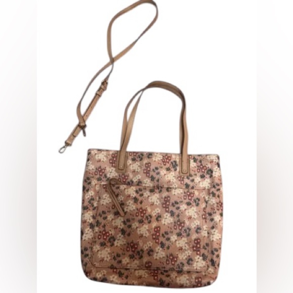 LC Lauren Conrad Floral Beige and Pink Shoulder Bag - Picture 2 of 9